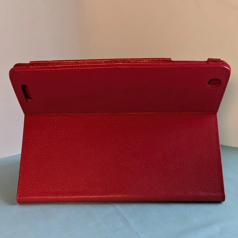 Roocase Red Leather Folio Protective Case Cover Stand Roocase 10